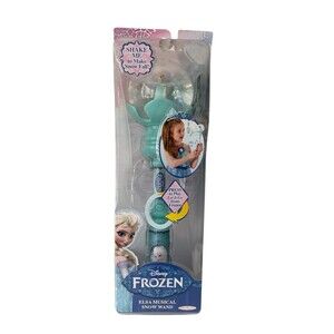 Disney Frozen Elsa Musical Snow Wand Collectible Push Button To Sing Snow Globe